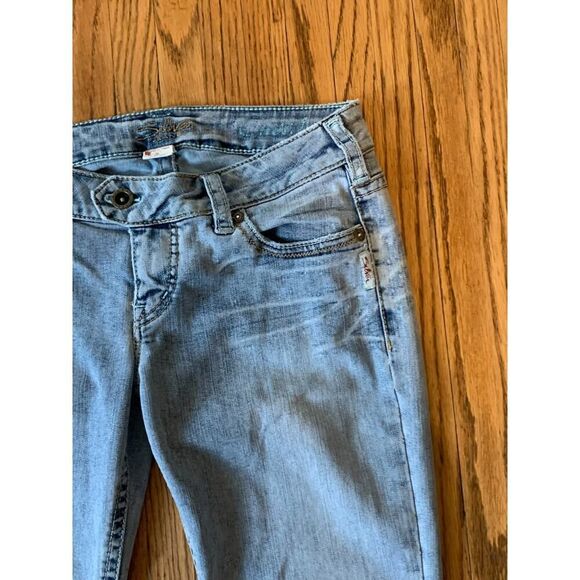 VTG y2k 90s 2000 Silver Tuesday Jeans Western Glove Works Low Rise Flare Boot 28 - Picture 7 of 16